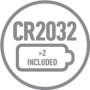 2×CR2032 (incluses)