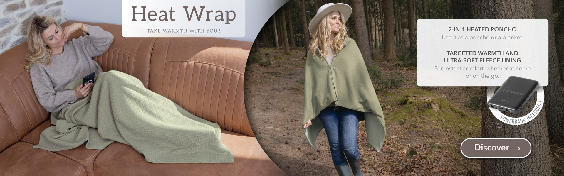 Heat Wrap - Portable heated poncho