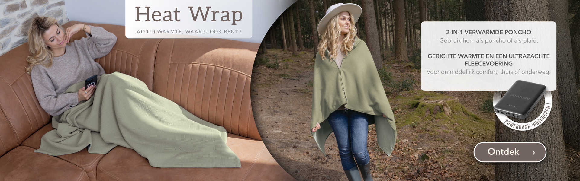 Heat Wrap - Draagbare verwarmde poncho