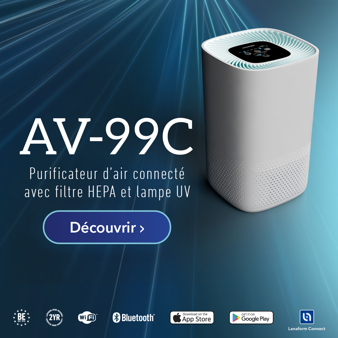 AV-99C - Purificateur d'air connecté avec filtre HEPA et lampe UV