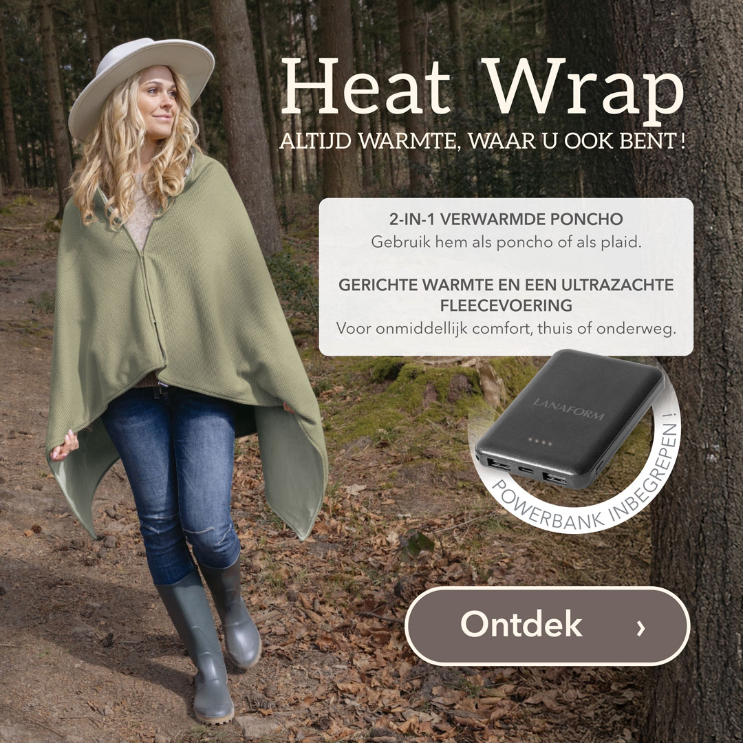 Heat Wrap - Draagbare verwarmde poncho